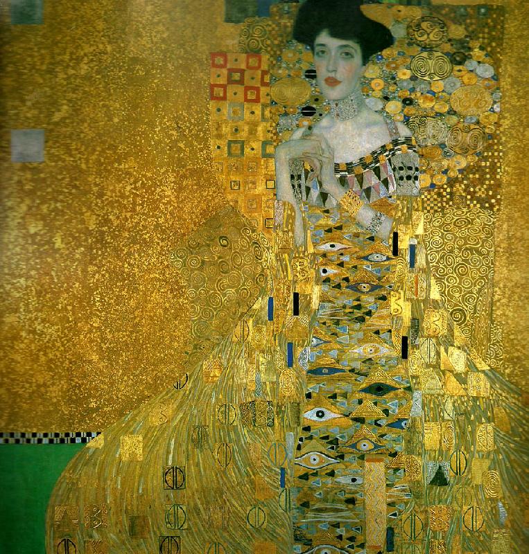 Gustav Klimt portraatt av adele bloch-bauer, oil painting picture